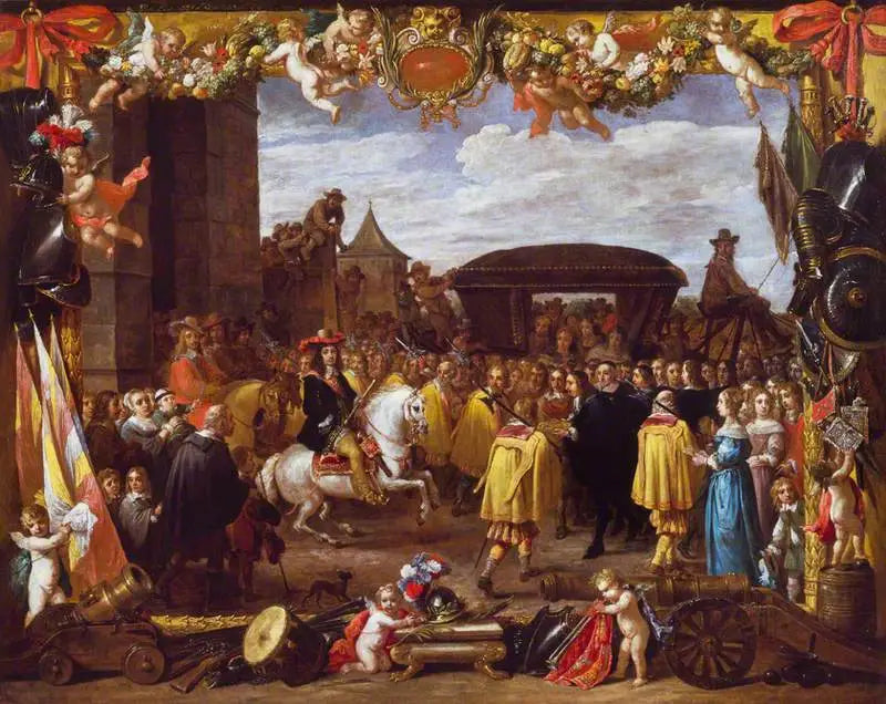 Don Juan d'Autriche:n sisäänkäynti Brysselissä - David Teniers nuorempi