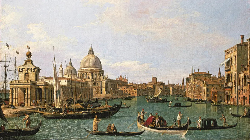 Canal Grande -portti Punta della Dogana ja Santa Maria della Salute - Canaletto