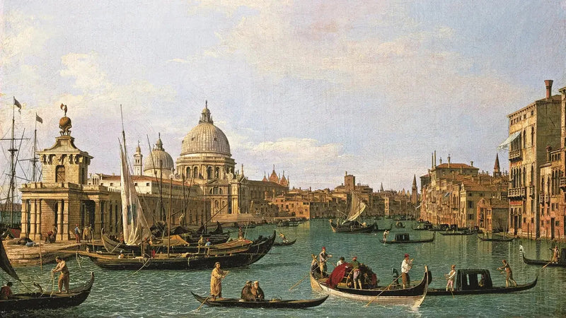 Canal Grande -portti Punta della Dogana ja Santa Maria della Salute - Canaletto