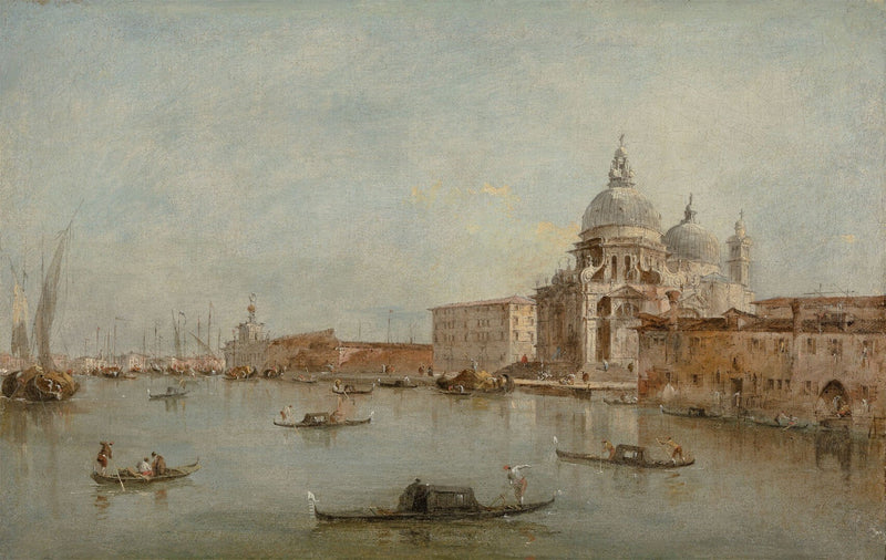 Suuri kanavan sisäänkäynti basilika Santa Maria della Salute kanssa - Francesco Guardi