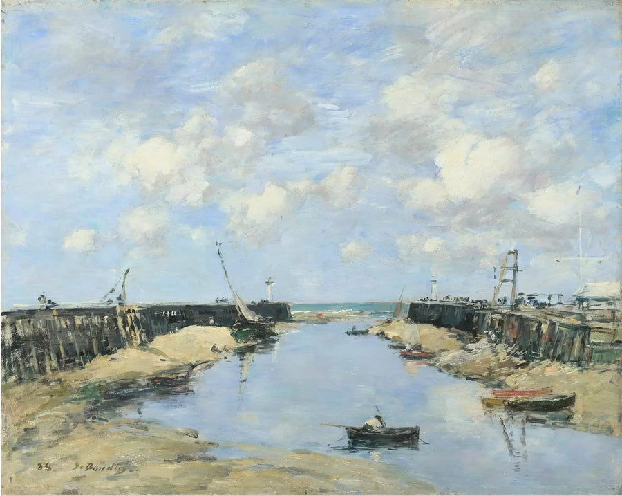 Trouvillen sataman sisäänkäynti - Eugène Boudin