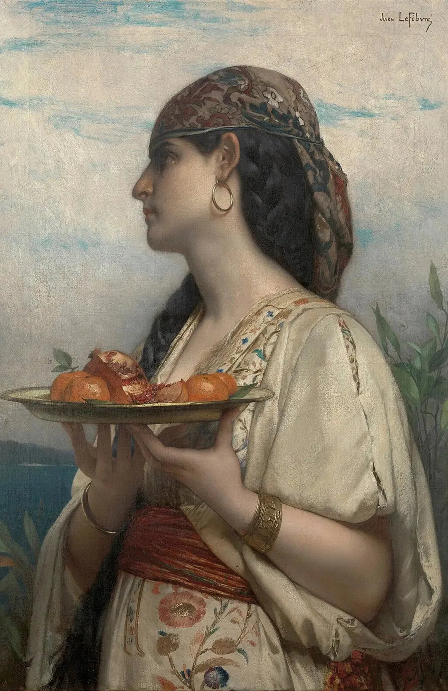 Orjantappura hedelmälautasella - Jules Lefebvre