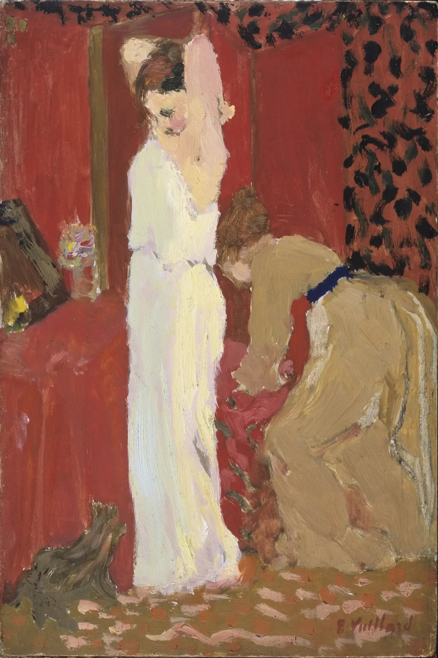 L'Essaiage ; Näyttelijä hänen pukuhuoneessaan - Édouard Vuillard