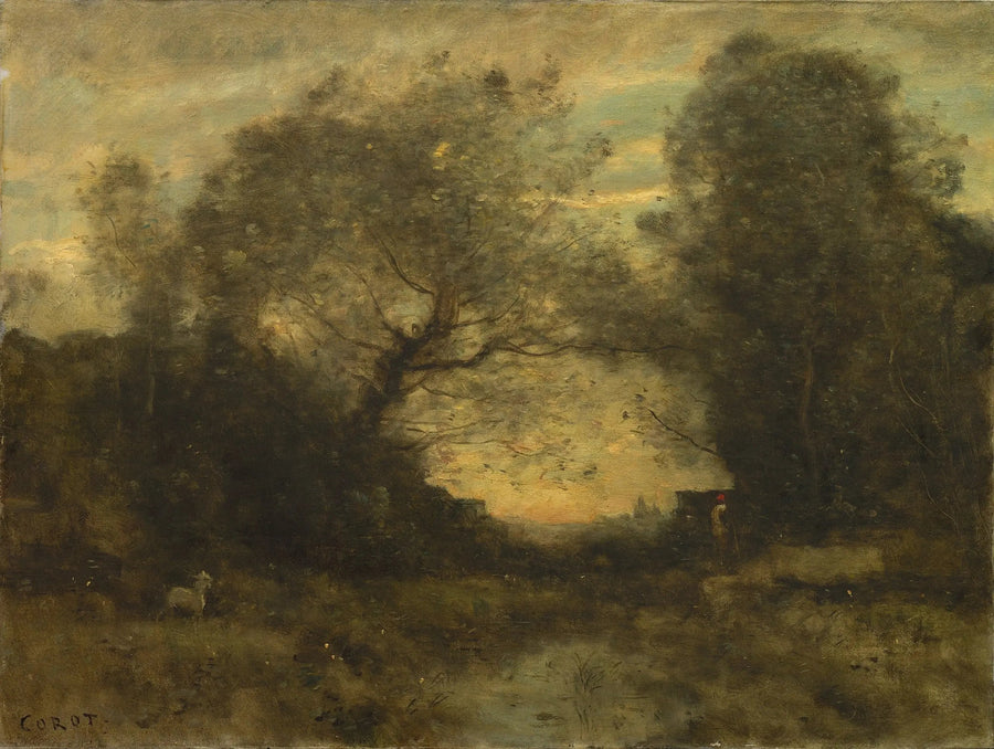 Merta metsän sisäänkäynnissä - Jean-Baptiste Camille Corot