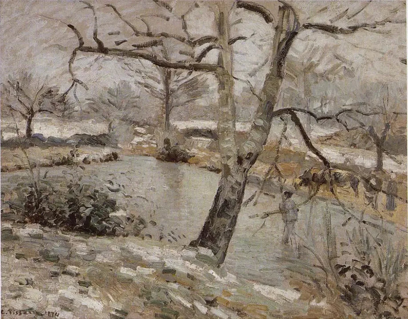 Montfoucaultin lampi, talviefekti - Camille Pissarro