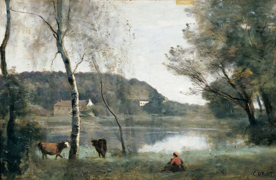 Avrayn kaupungin lampi - Jean-Baptiste Camille Corot
