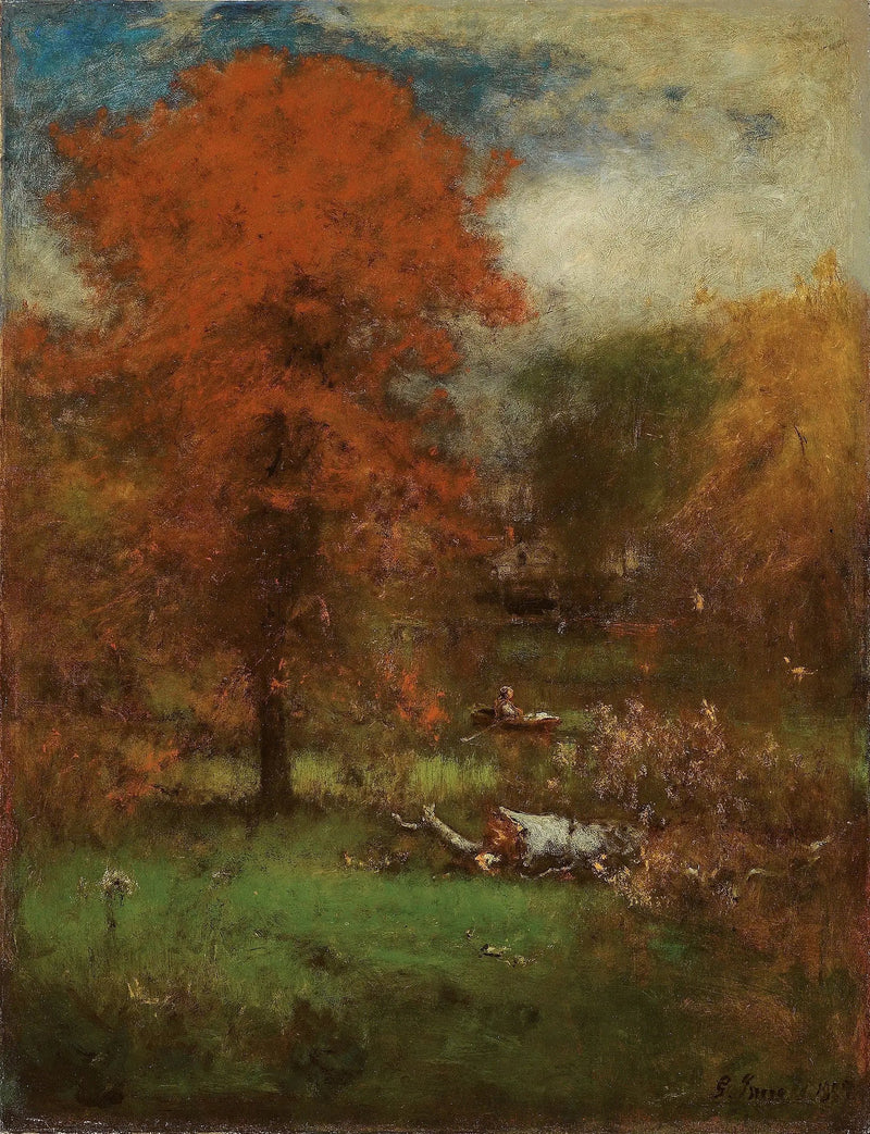 Myllyn lammikossa - George Inness