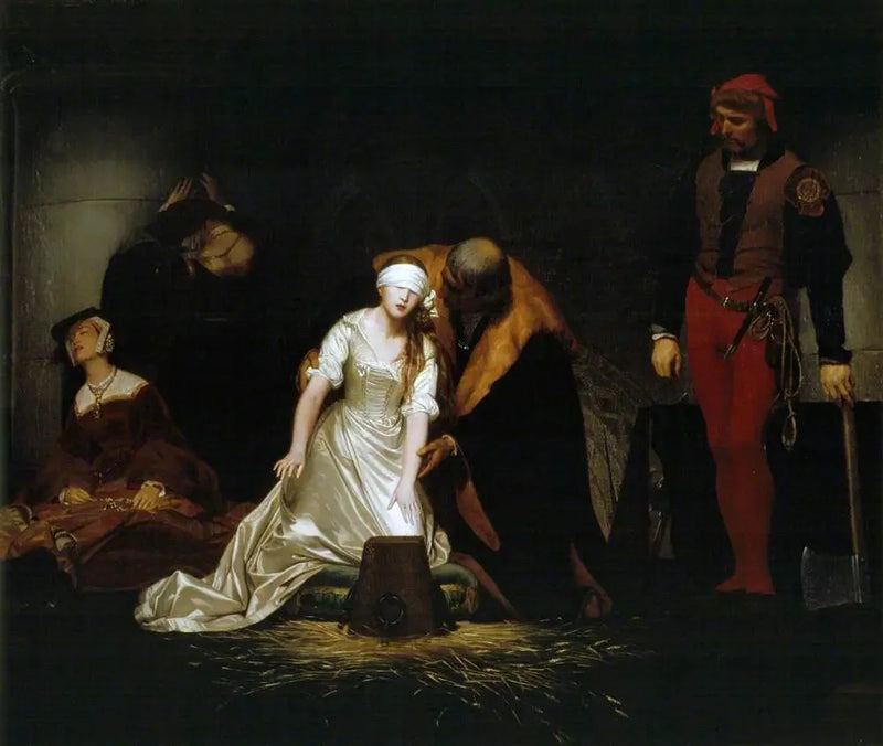 Lady Jane Greyn toteutus - Paul Delaroche
