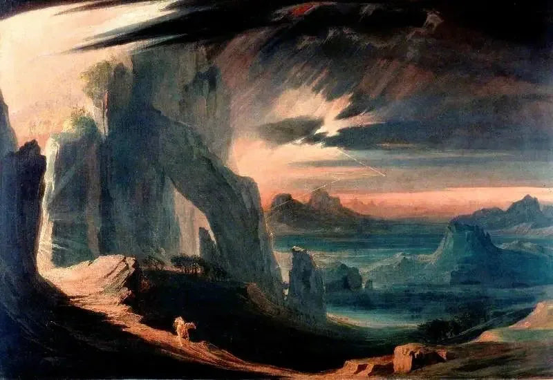 Aadam ja Eevan karkotus Paratiisista - John Martin
