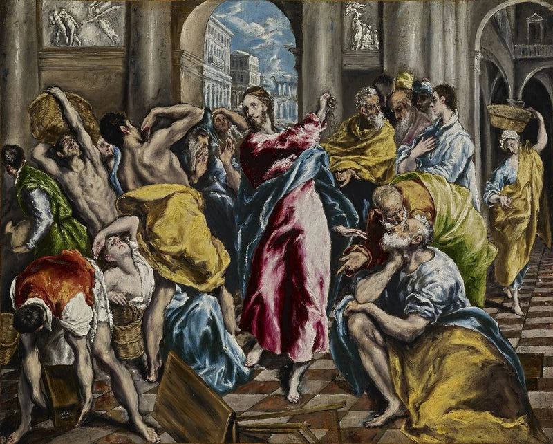 Temppelin kauppiaiden ajaminen ulos - El Greco