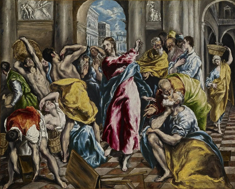 Temppelin kauppiaiden ajaminen ulos - El Greco