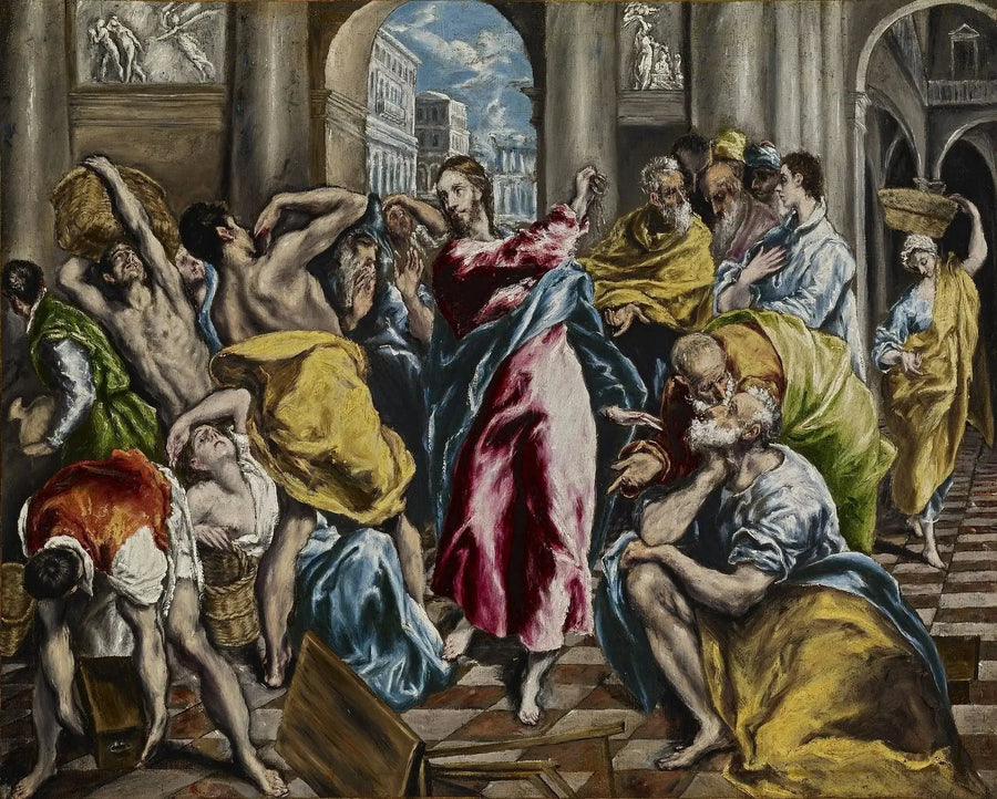 Temppelin kauppiaiden ajaminen ulos - El Greco
