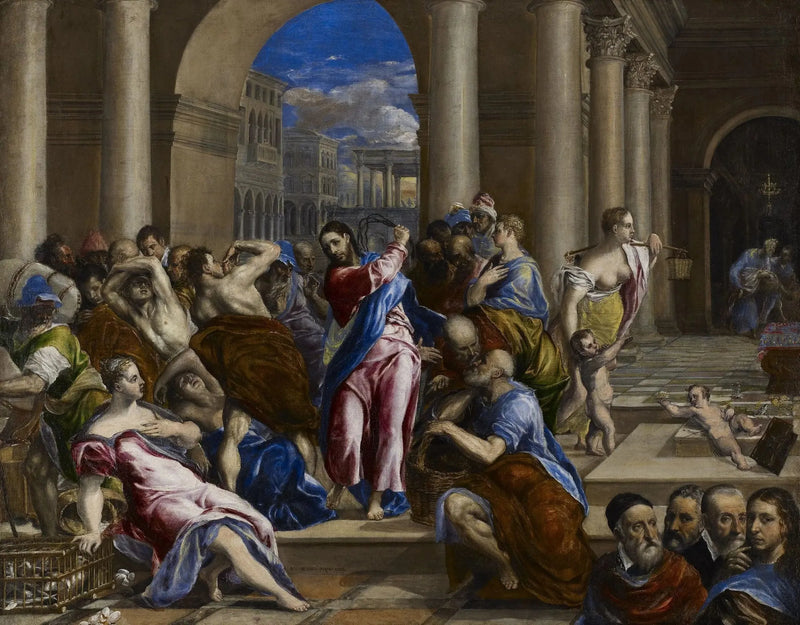 Temppelin kauppiaiden ajaminen ulos - El Greco