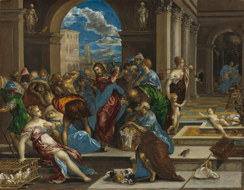 Temppelin kauppiaiden ajaminen ulos - El Greco