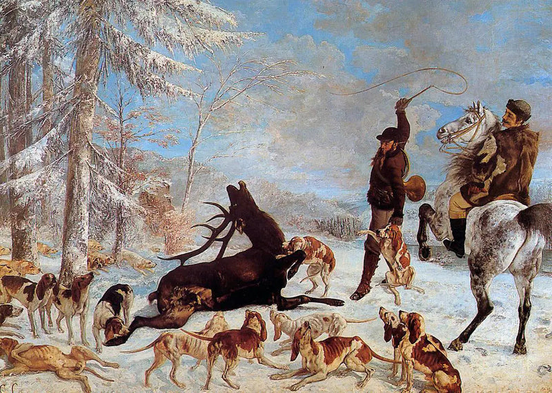 Saksanmetsästäjän huuto - Gustave Courbet
