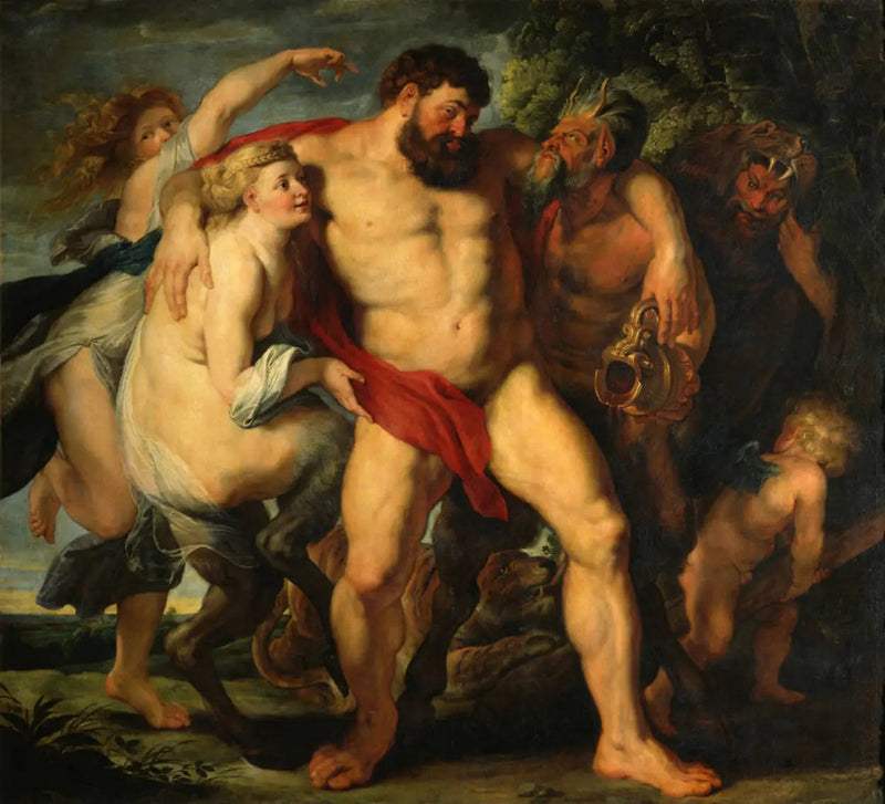 Herculés ivre dirigé par un couple de satyres - Peter Paul Rubens