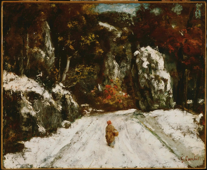 Talvi Jura-vuoristossa - Gustave Courbet