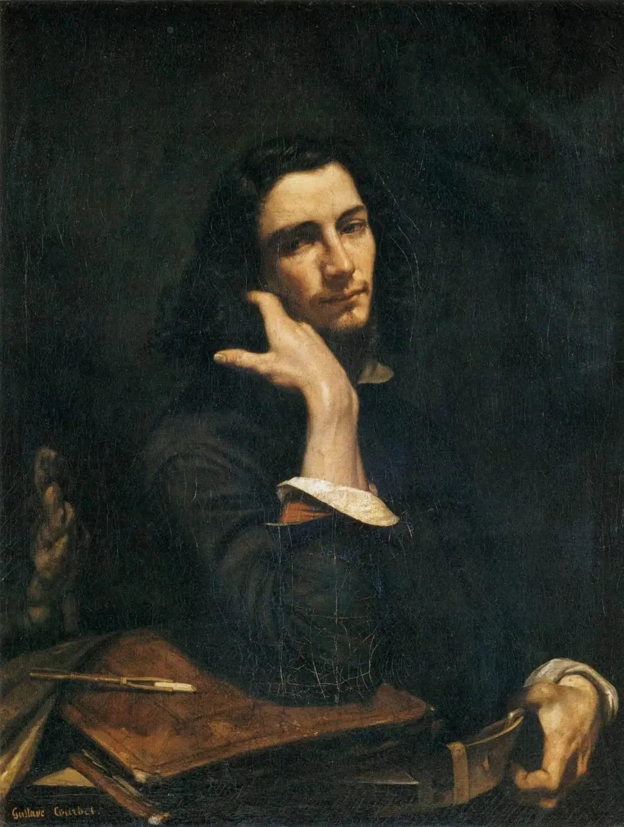Ihminen nahkavyöllä. Taiteilijan muotokuva - Gustave Courbet