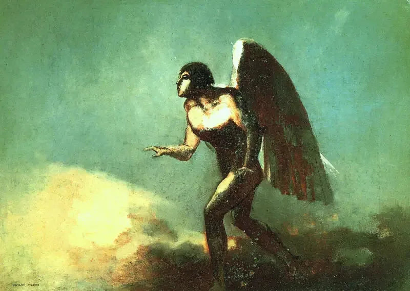 Lentävä mies - Odilon Redon
