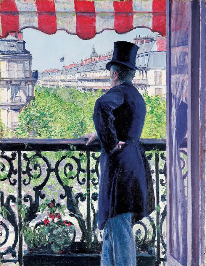 Mies parvekkeella, boulevard Haussmann - Gustave Caillebotte