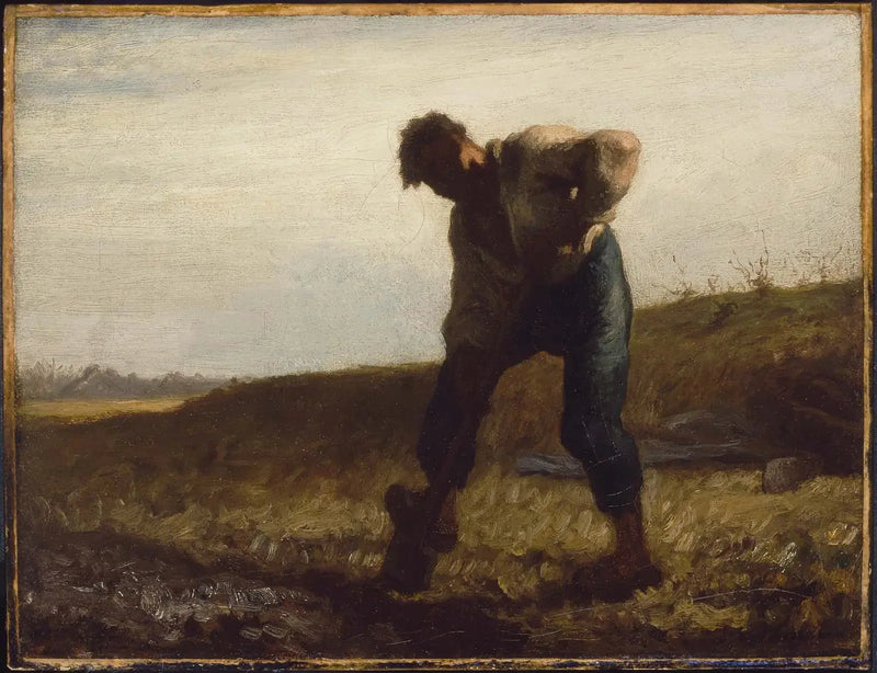Mies kääntää maata - Jean-François Millet