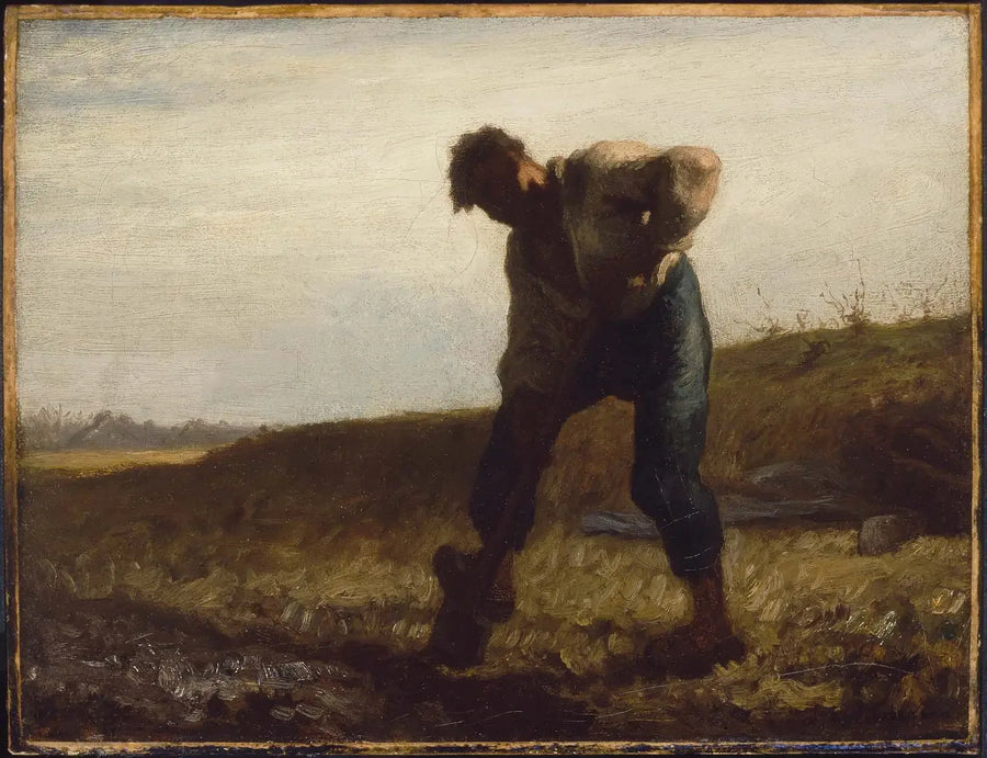 Mies kääntää maata - Jean-François Millet