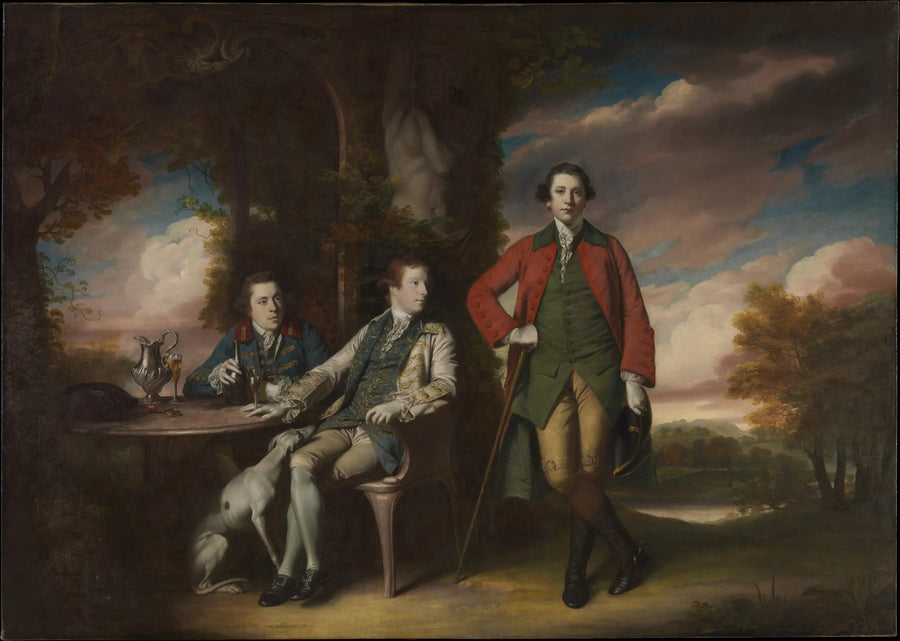 Kunnioitettava Henry Fane (1739–1802) Inigo Jonesin ja Charles Blairin kanssa - Joshua Reynolds
