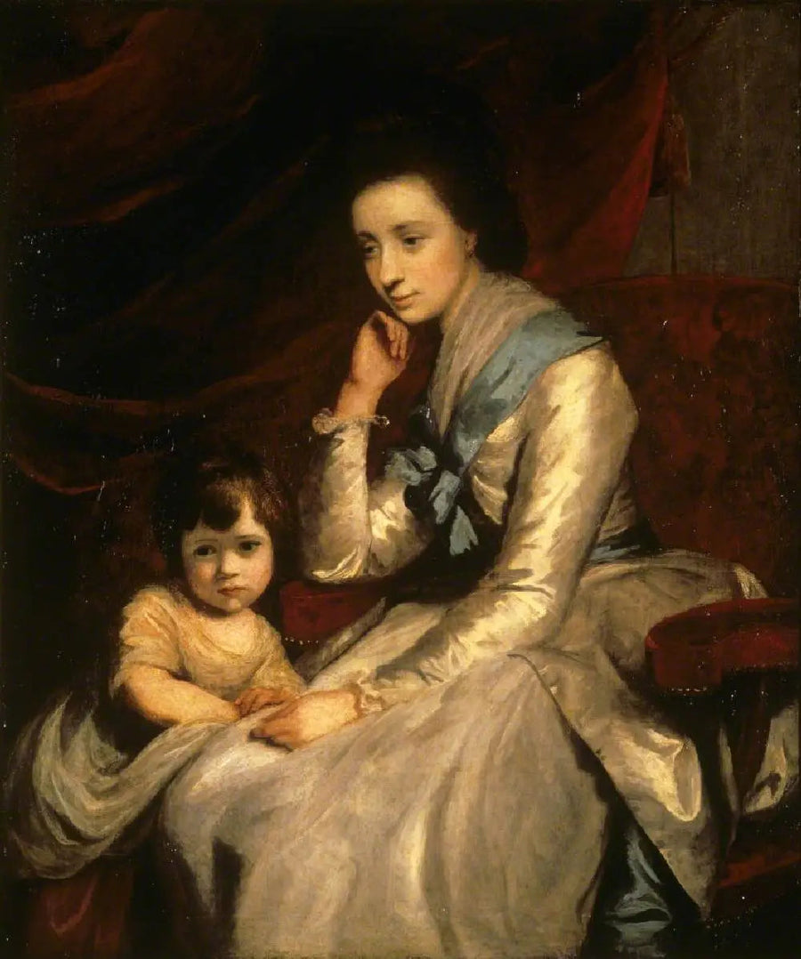 Kunnioitettava Theresa Robinson, Mme Parker (1744-1775) ja hänen poikansa, John Parker, tuleva Morleyn ensimmäinen kreivi (1772-1840) - Joshua Reynolds