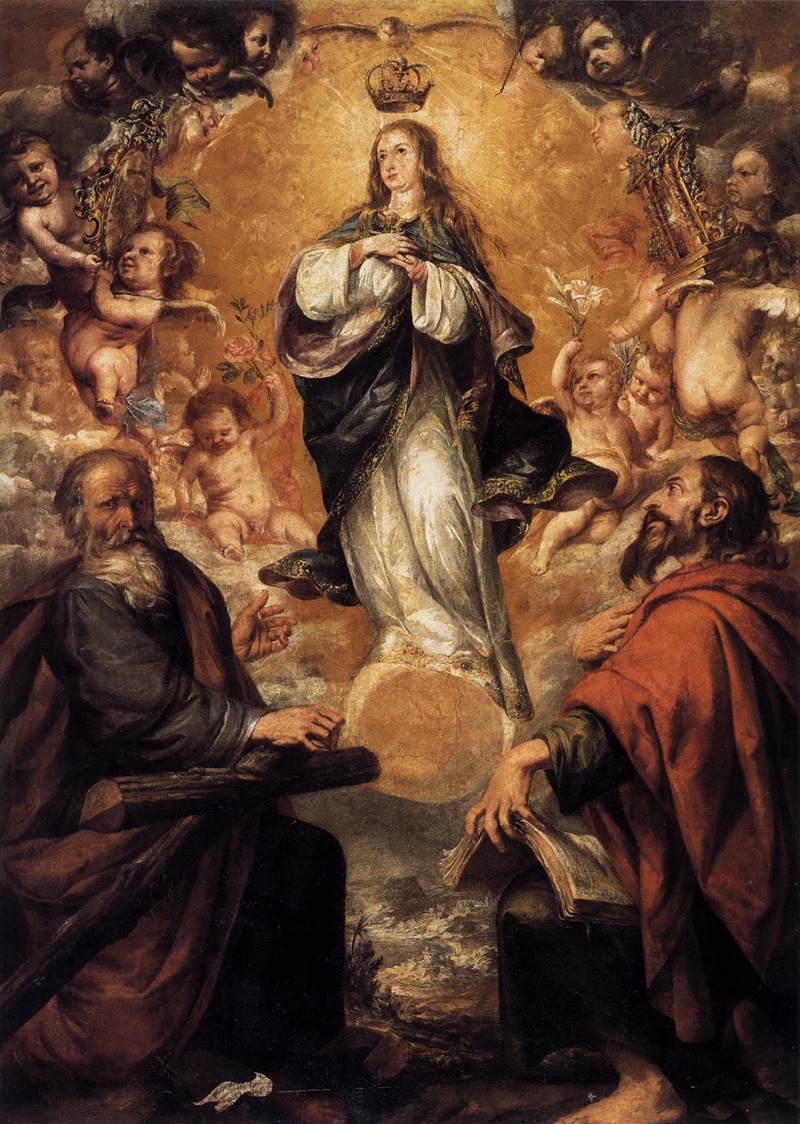 Uskomattoman puhtaan käsityksen kuva Saint André ja Saint Paul - Juan de Valdés Leal