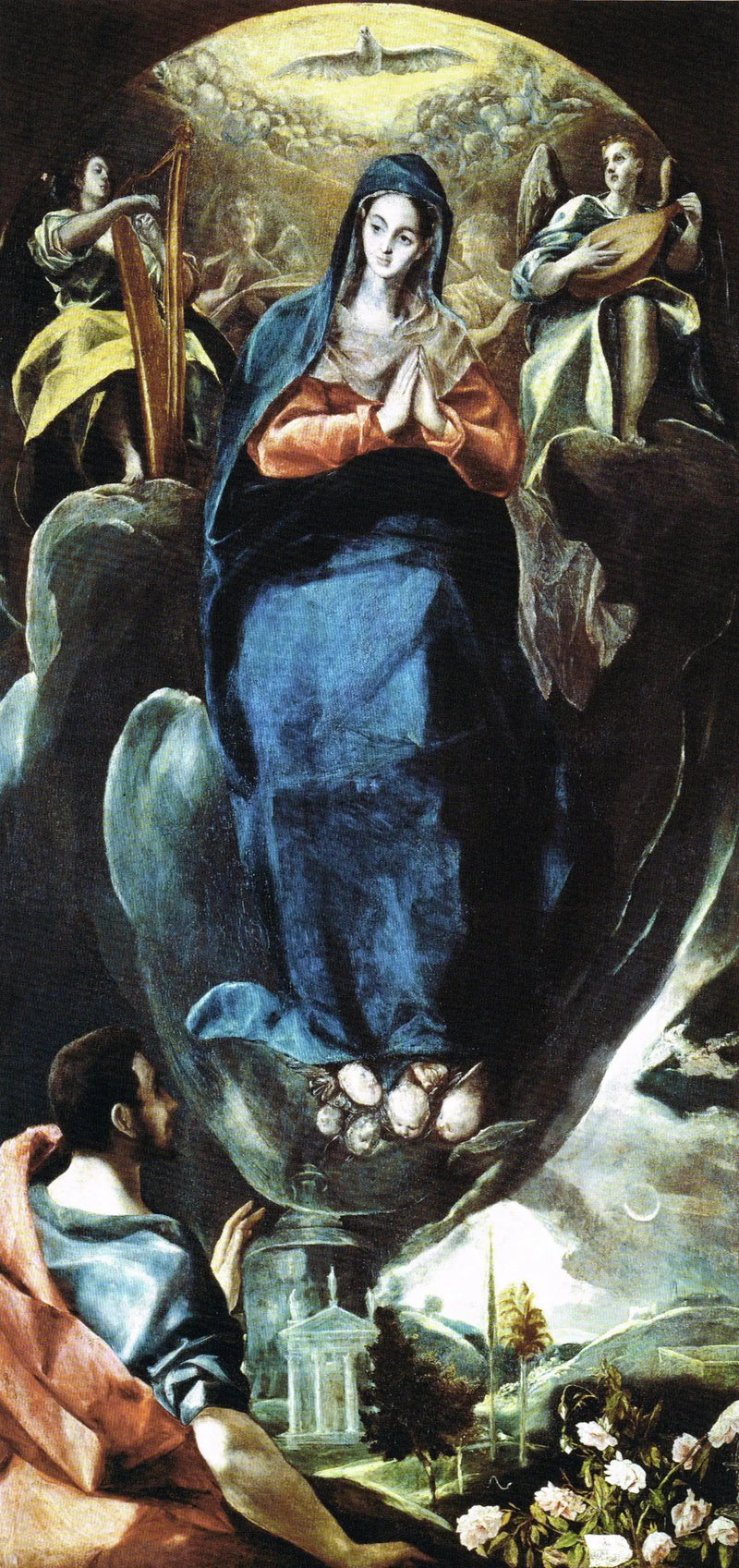 Neitsyt Marian näkymä Pyhän Johanneksen Evankelista näkökulmasta - El Greco