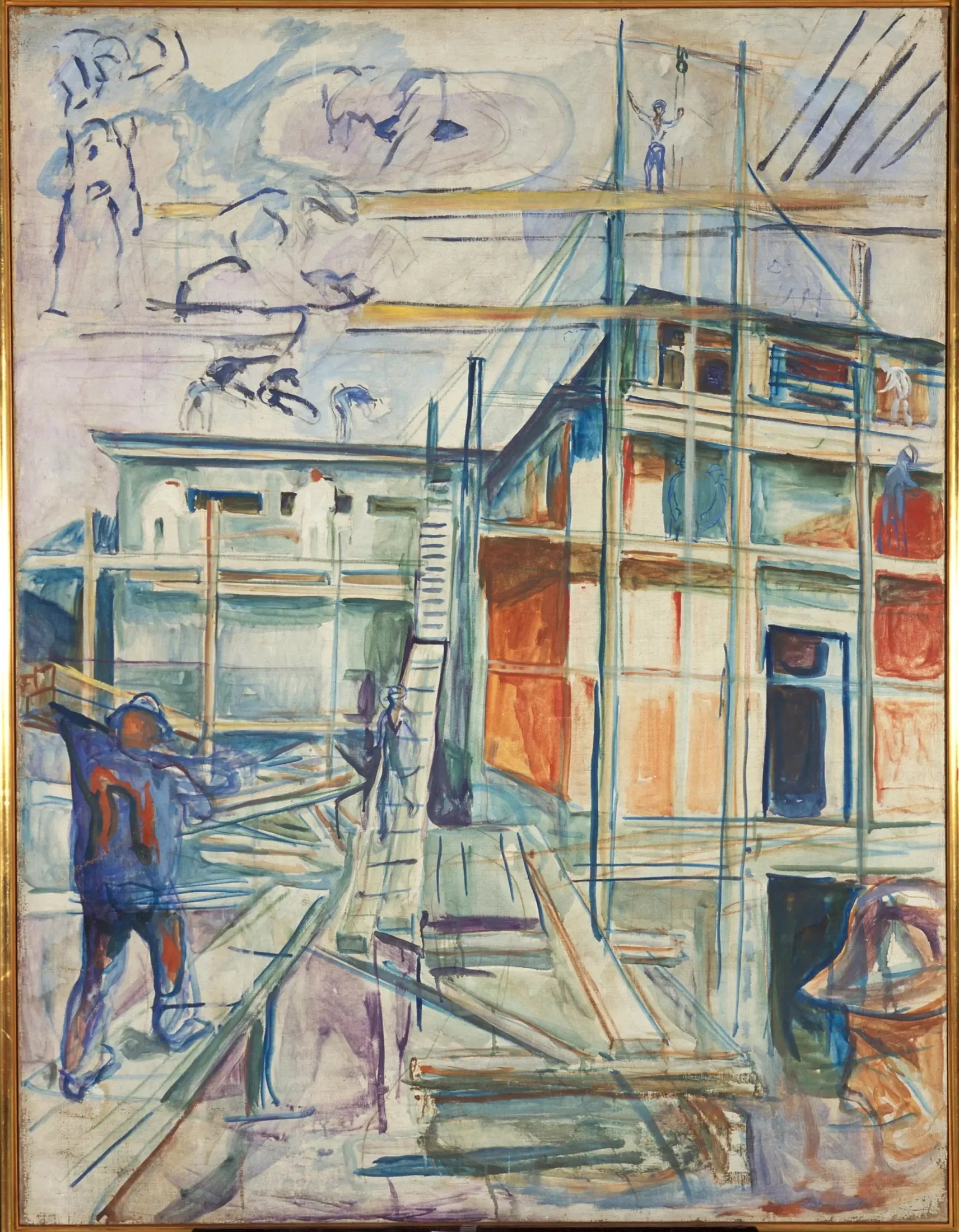 L'Immeuble du studio d'hiver - Edvard Munch image 1 tableau peint à l’huile sur toile
