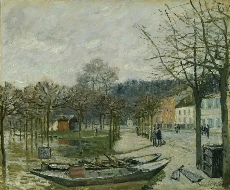 Tulva Port-Marlyssä - Alfred Sisley