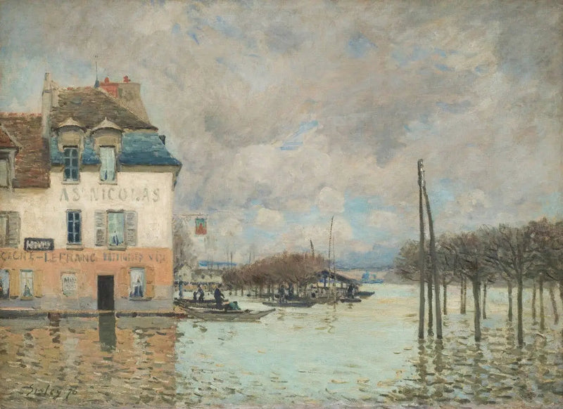 Tulva Port-Marlyssä - Alfred Sisley