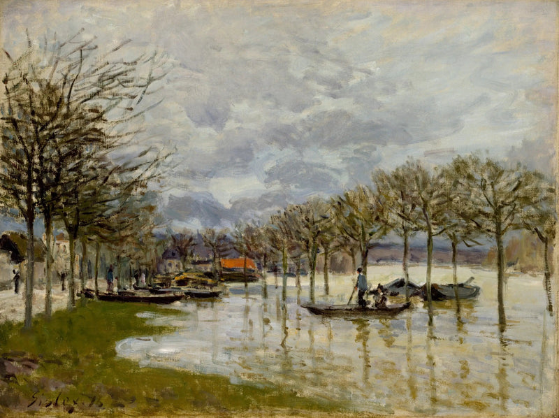Tulva Saint-Germainin tiellä - Alfred Sisley