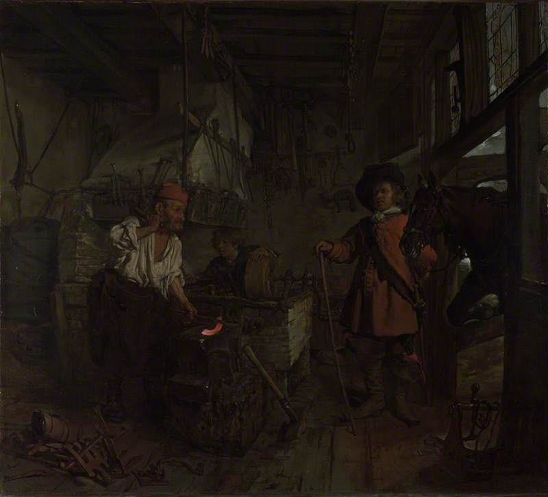 L'intérieur d'une forge - Gabriel Metsu