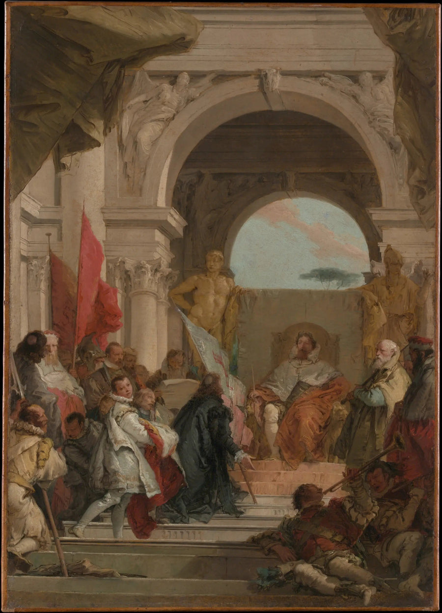Piispan Haroldin vihkiminen Franconian herttuaksi - Giovanni Battista Tiepolo