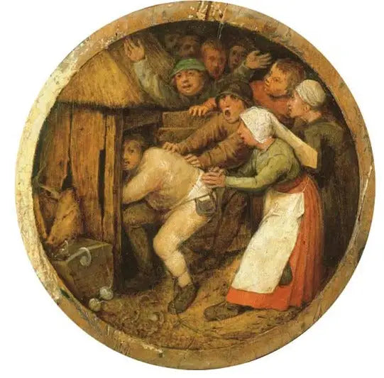 Juoppo työnnetty sikoja varten - Pieter Brueghel vanhempi