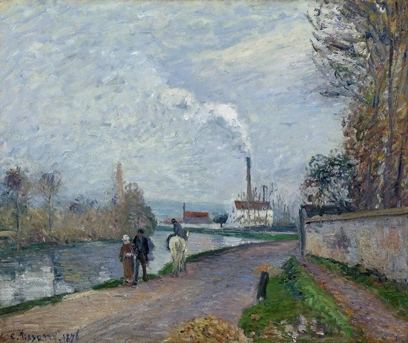 Oiseau Pontoisessa, harmaa sää - Camille Pissarro