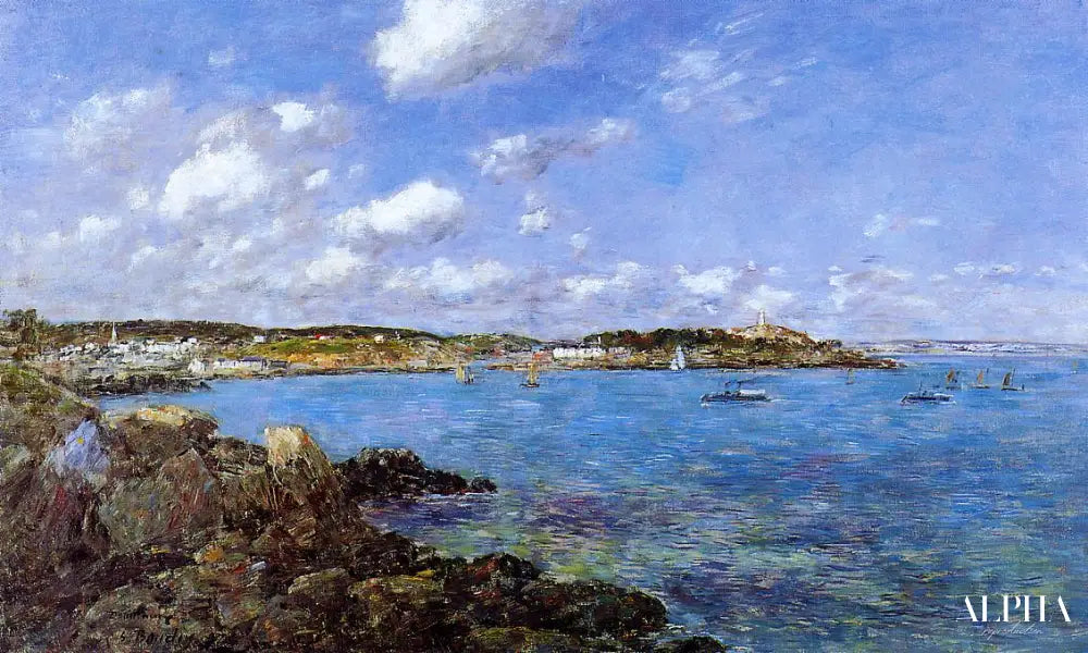 La baie de Douarnenez - Eugène Boudin - Reproductions de tableaux et peintures haut de gamme