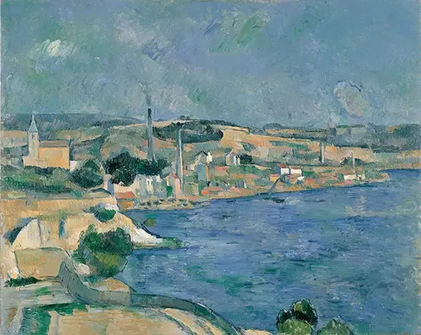 Marseillen lahti, näkymä Saint-Henri kylään lähellä Estaquea - Paul Cézanne