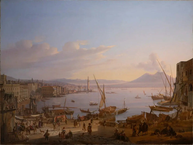 Napolin lahti majakkansa ja Vesuviuksen taustalla - Antoine van Dyck