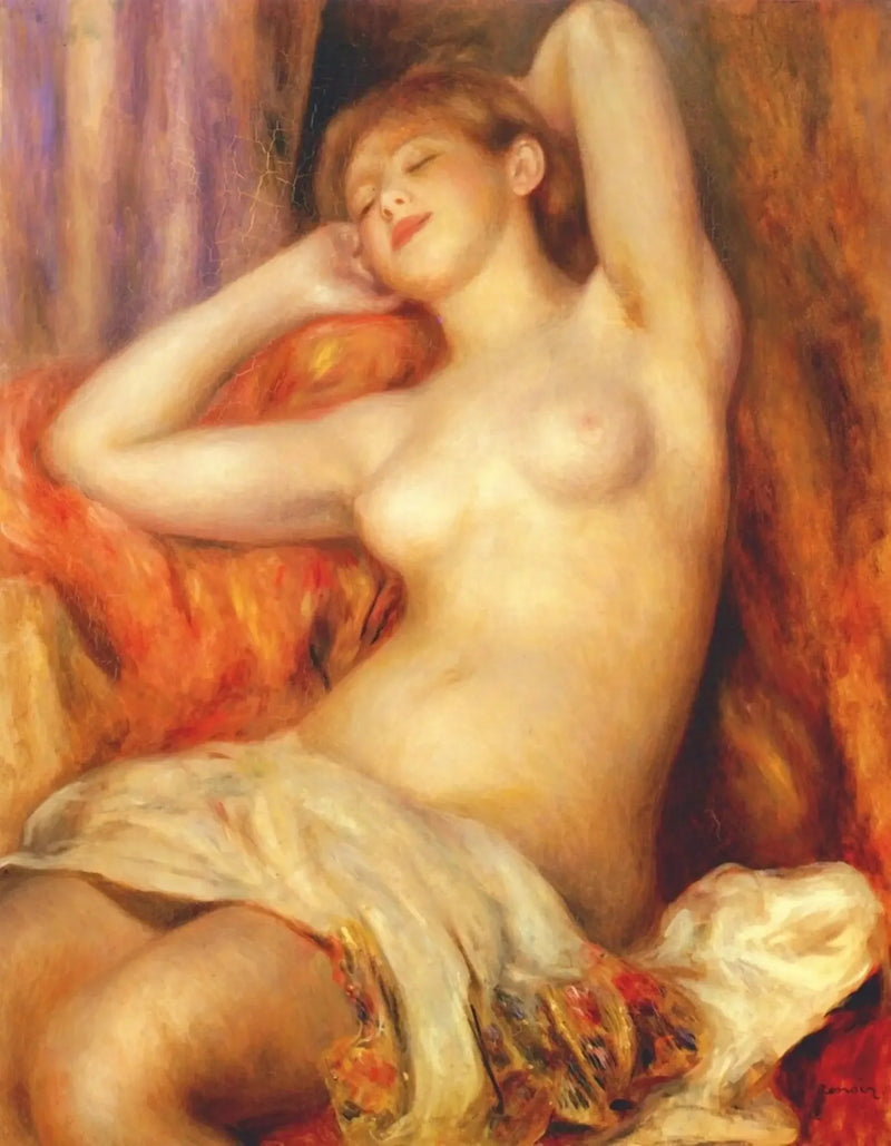 Uinuva kylpijä - Pierre-Auguste Renoir