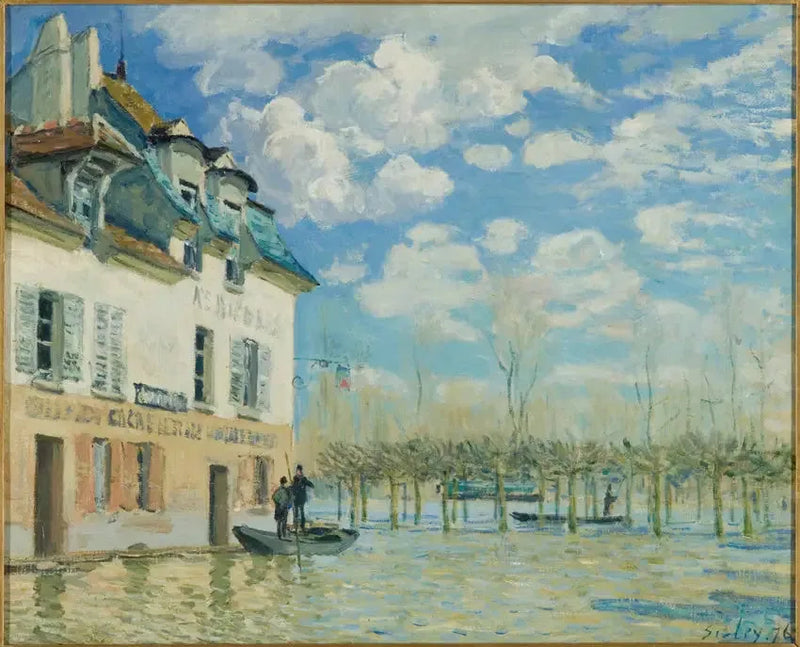Laiva tulvassa, Port-Marly - Alfred Sisley