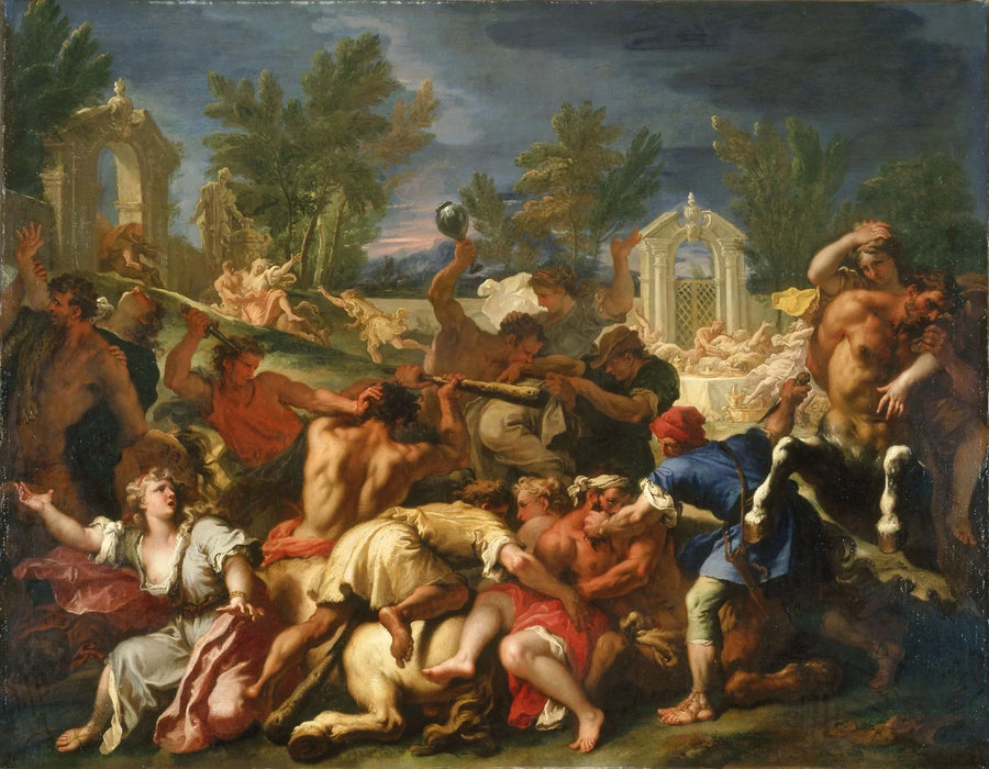 Lapithesien ja Kentaurien taistelu - Sebastiano Ricci