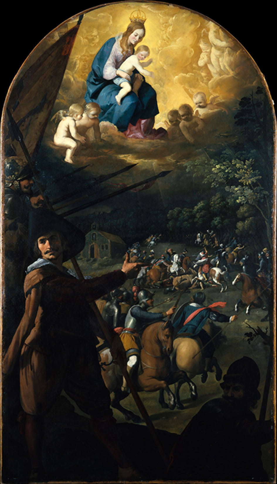 La bataille entre les Chrétiens et les maures à El Sotillo - Francisco de Zurbarán image 1 tableau peint à l’huile sur toile