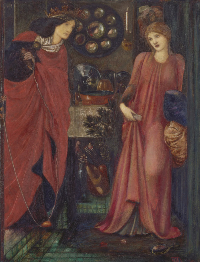 Kaunis Rosamund ja kuningatar Eleanor - Edward Burne-Jones