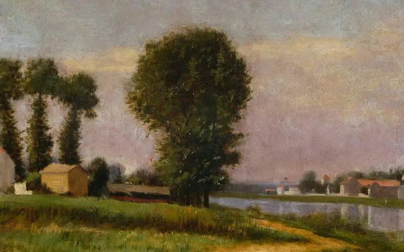 Petit Gennevilliersin ranta ja Seine - Gustave Caillebotte