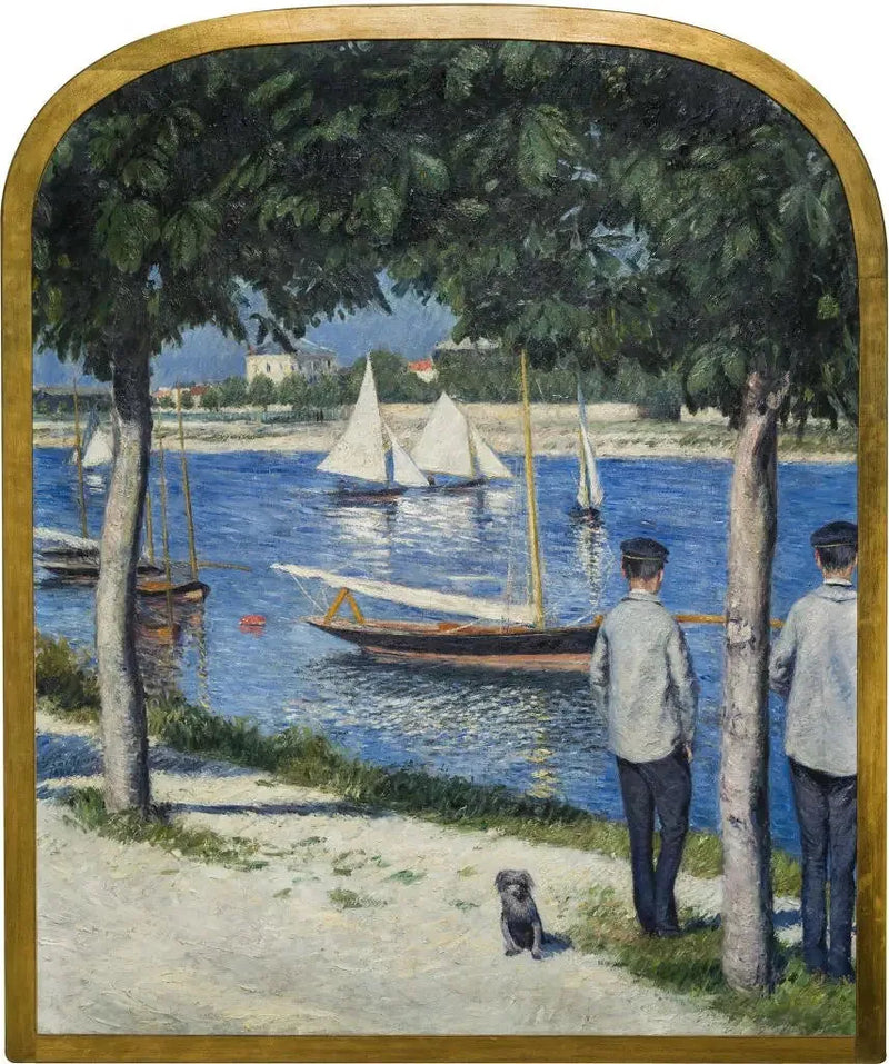 Petit Gennevilliersin ranta ja Seine - Gustave Caillebotte