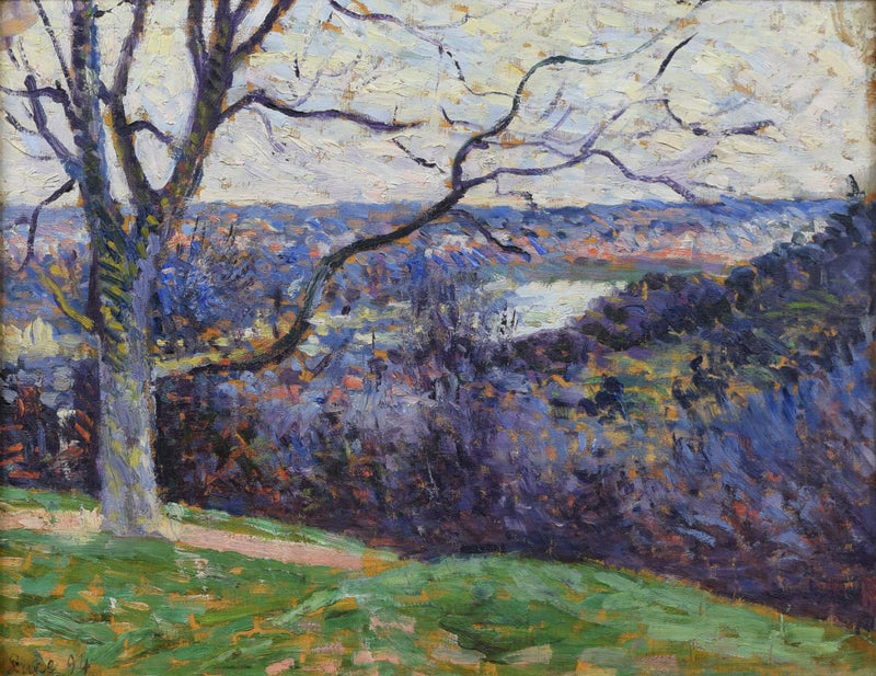 Seine-joen silmukka Herblayn lähellä (Seine-joen silmukka Herblayn lähellä) - Maximilien Luce