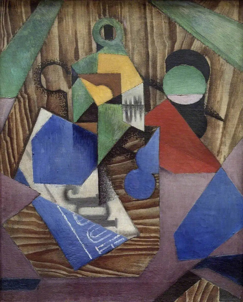 Rommipullo ja sanomalehti - Juan Gris